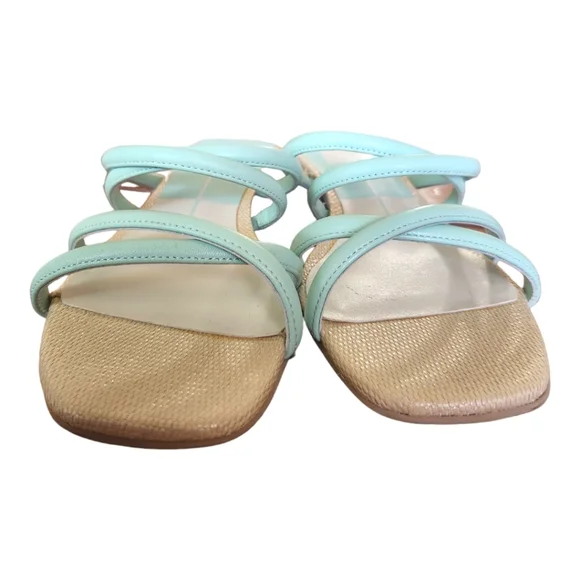 Dolce Vita Hapi Strappy Slip-on Slide Sandal Woven Geometric Block Heel Size 8 - Picture 5 of 7